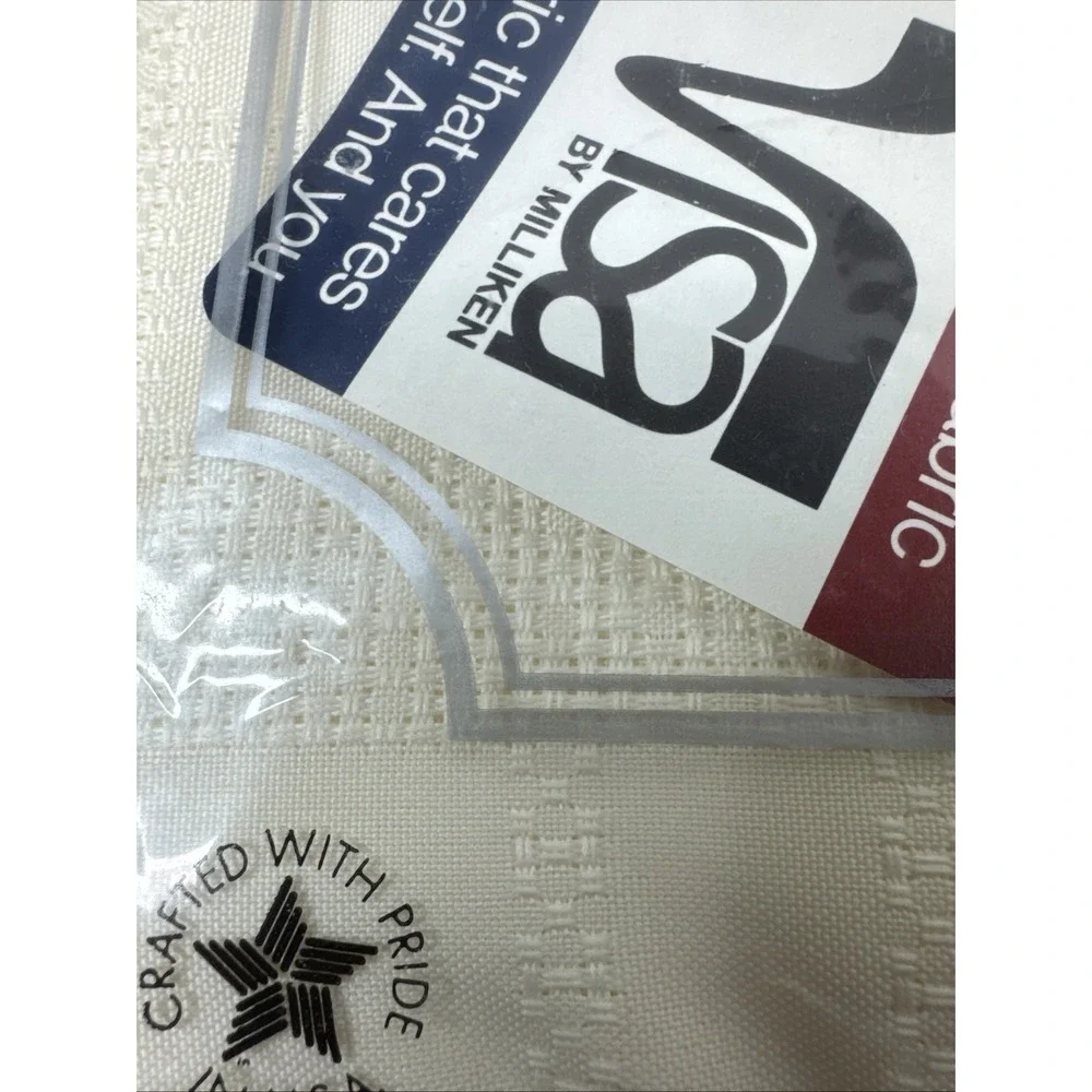 VTG Interlude‎ Permanent Press Soil Release Tablecloth Ivory  60 x 86 Oblong USA
